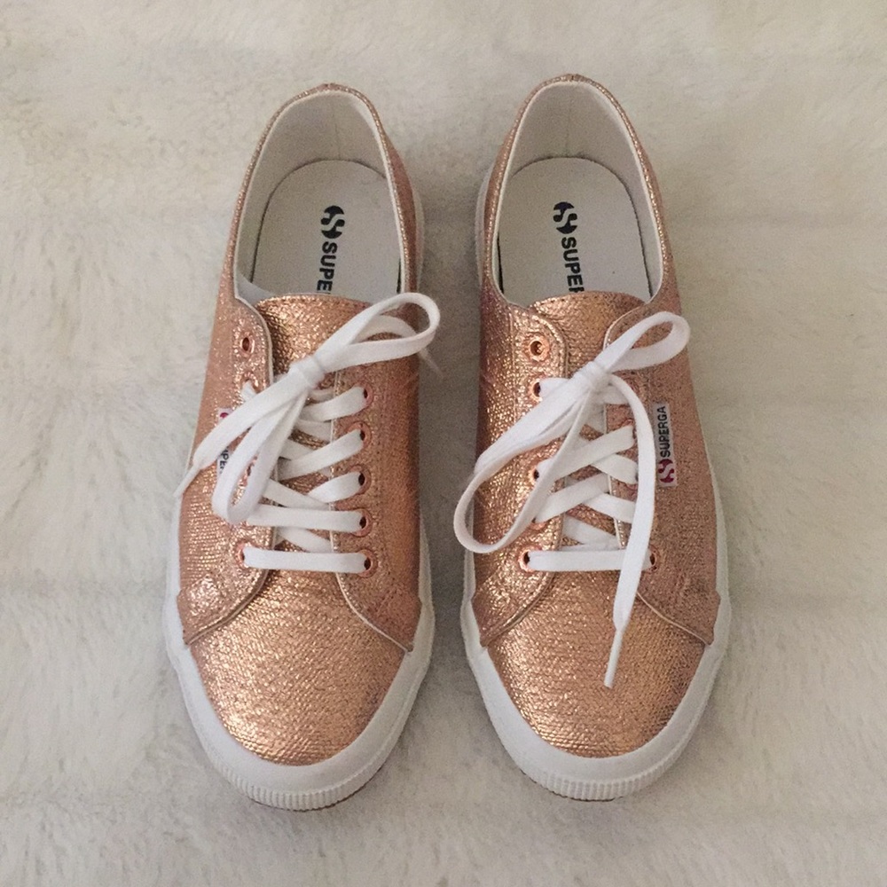 Pink Glitter Superga Sneakers